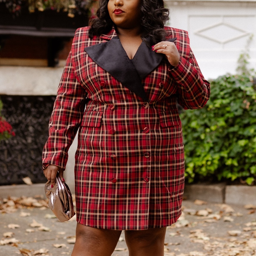 Eloquii Plaid Blazer Dress - Size 16